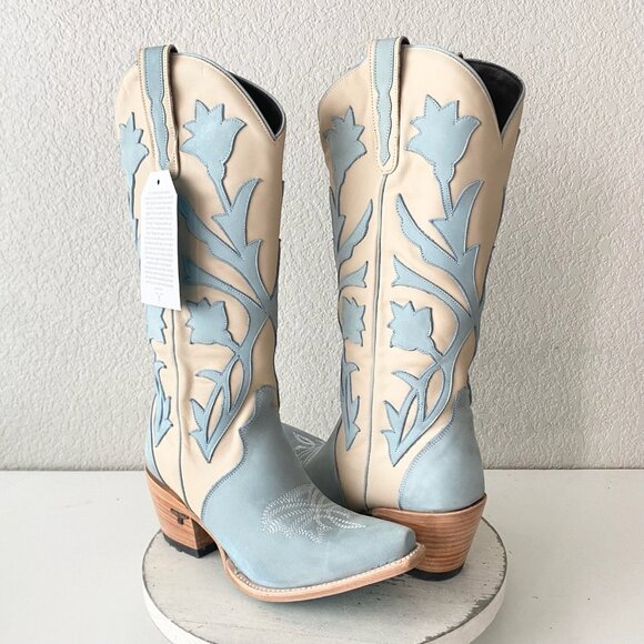 Lane JOLENE Womens Cowboy Boots 9.5 Blueberry Buttermilk Western Cowgirl Tall - Picture 11 of 11